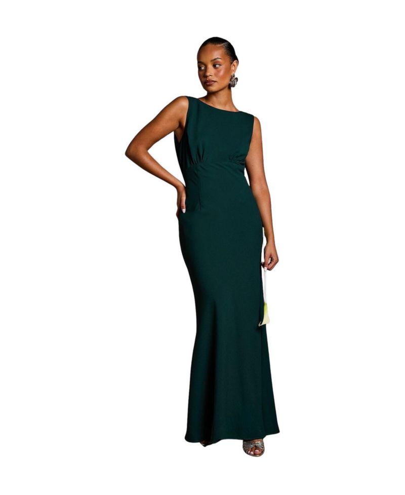 Women's Petite Cowl Back Maxi Dress