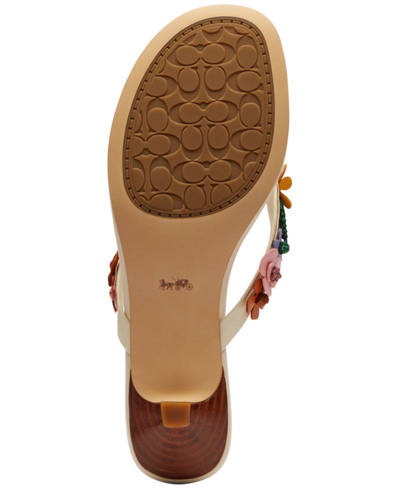 Women's Tea Rose Kitten Heel Thong Sandals