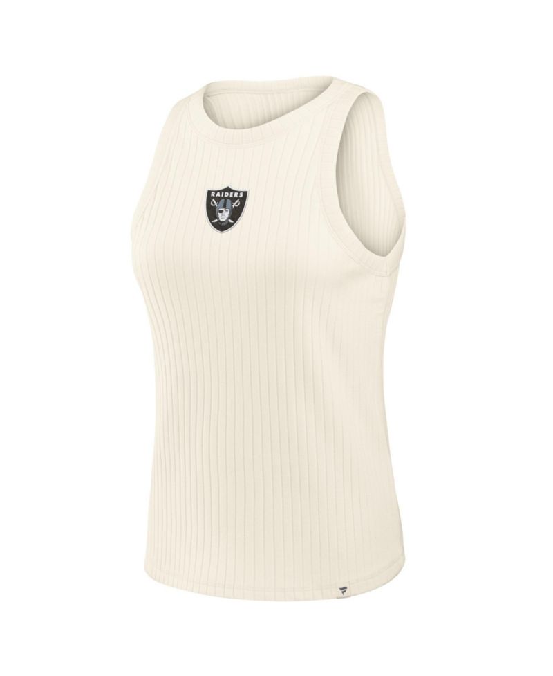 Women's Las Vegas Raiders Star Play Ribbed Crewneck Tank Top