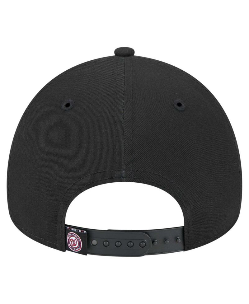 Men's Black Washington Nationals 9FORTY A-Frame Adjustable Hat