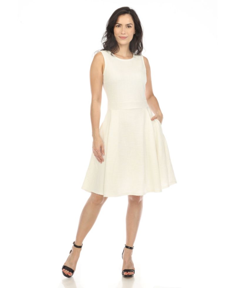 Women's Tweed Fit and Flare Dress