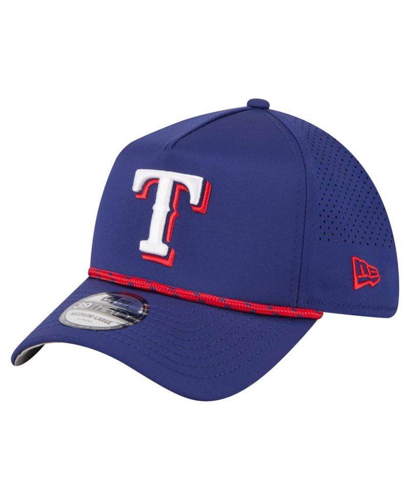 Men's Royal Texas Rangers 39THIRTY A-Frame Perforated Flex Hat