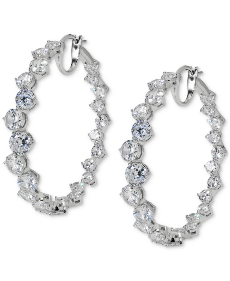 Cubic Zirconia Linear Drop Earrings