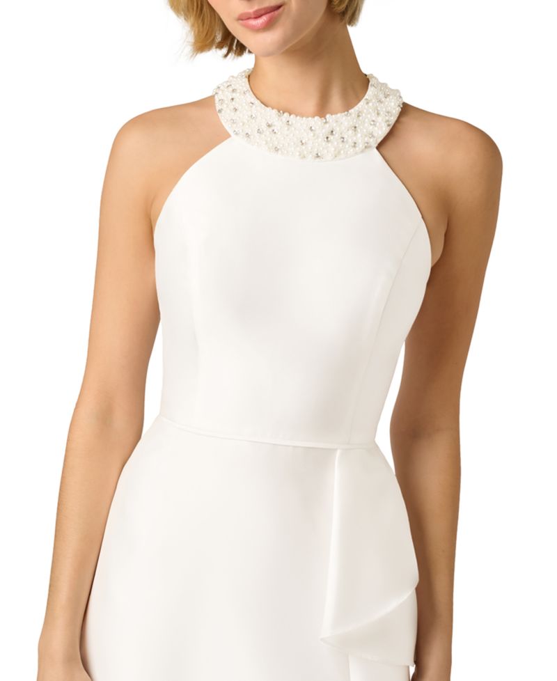 Women's Embellished Halter Ball Gown