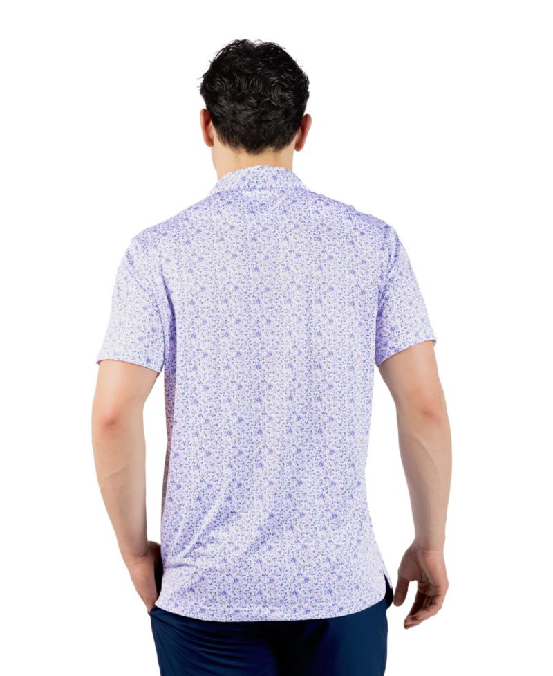 Men's Ditsy Floral Printed Performance Polo