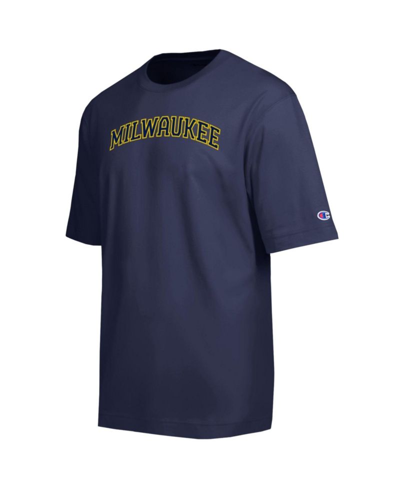 Men's Navy Milwaukee Brewers All Star Chenille Wordmark T-Shirt