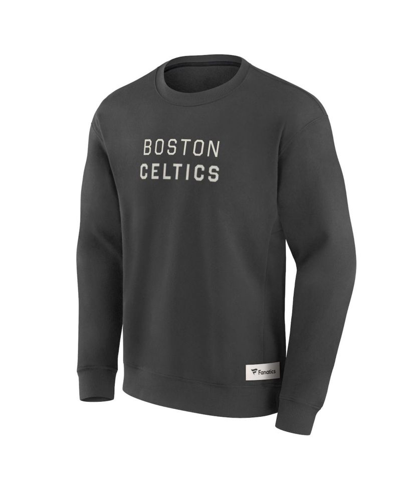 Men's Gray Boston Celtics Elements Future Ground Lettering Pullover Sweatshirt