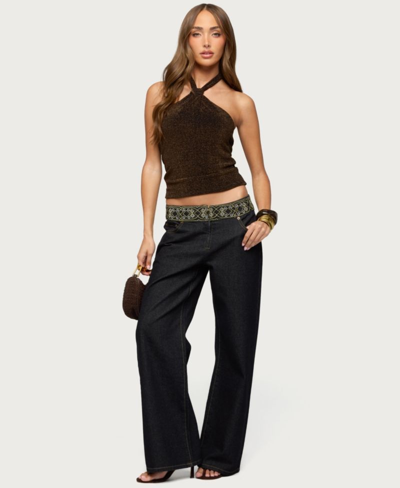 Women's Katalya Glitter Halter Top