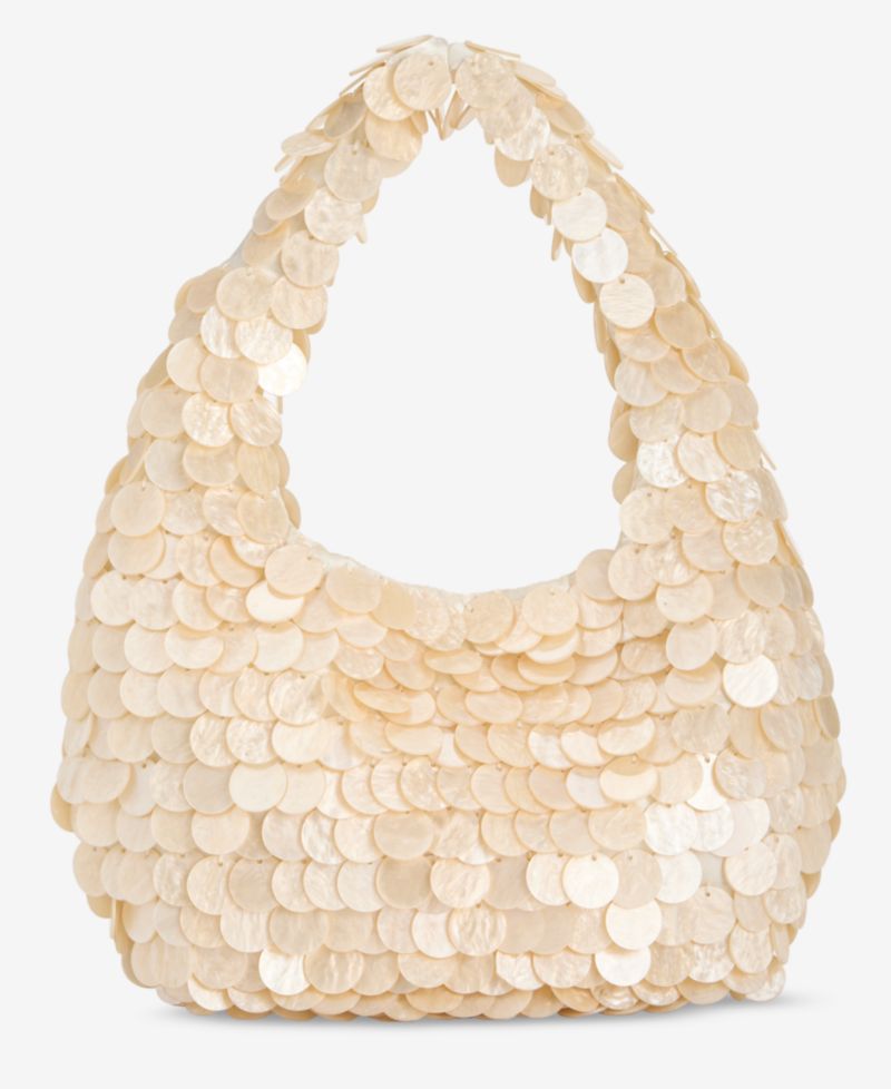 I.N.C International Concepts Mini Hobo Shell Paillettes