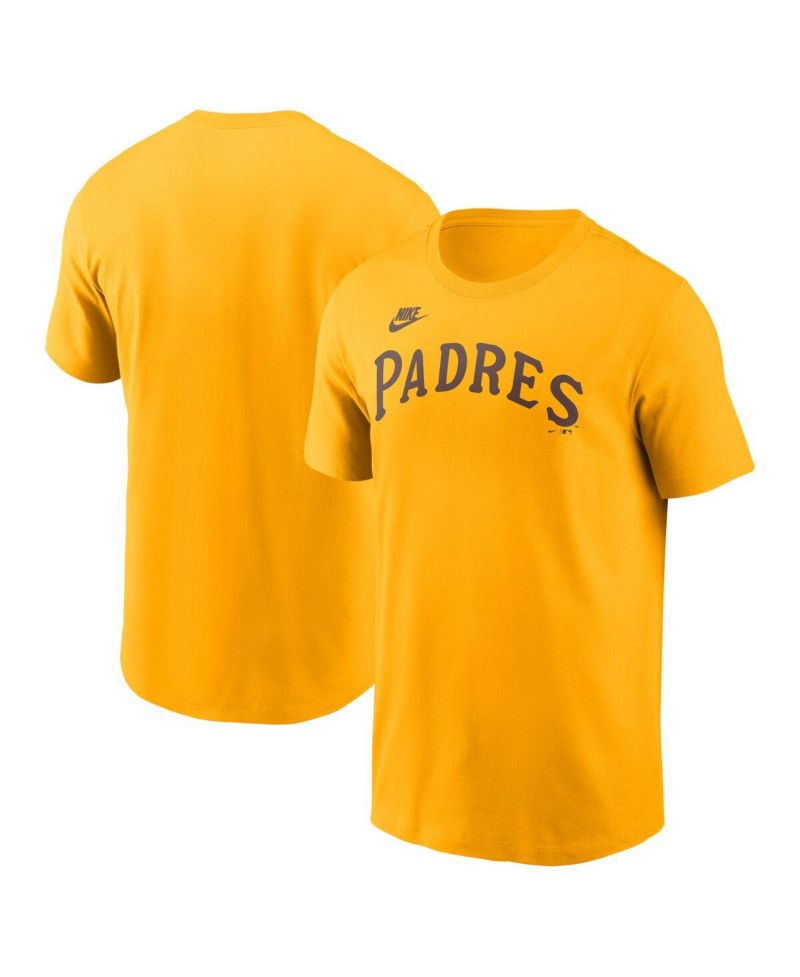 Men's Gold San Diego Padres Cooperstown Wordmark T-Shirt