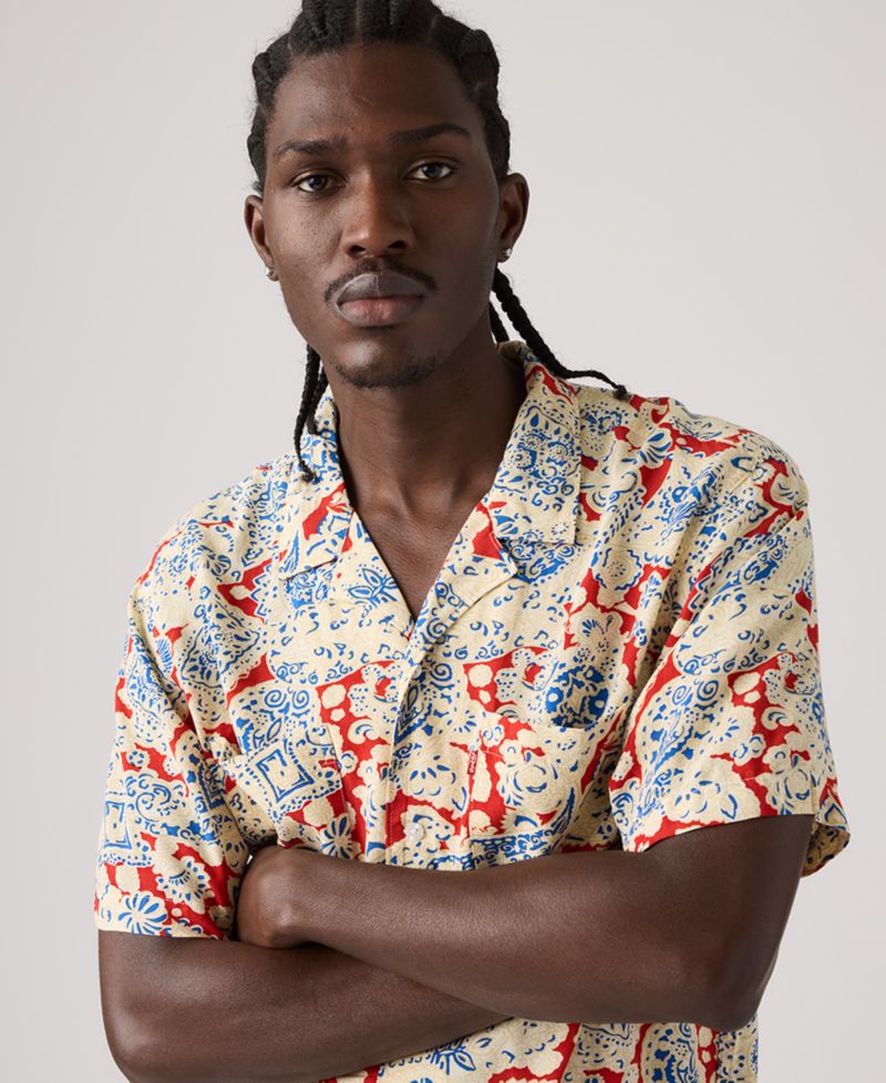 Men's Relaxed-Fit Camp Collar Shirt