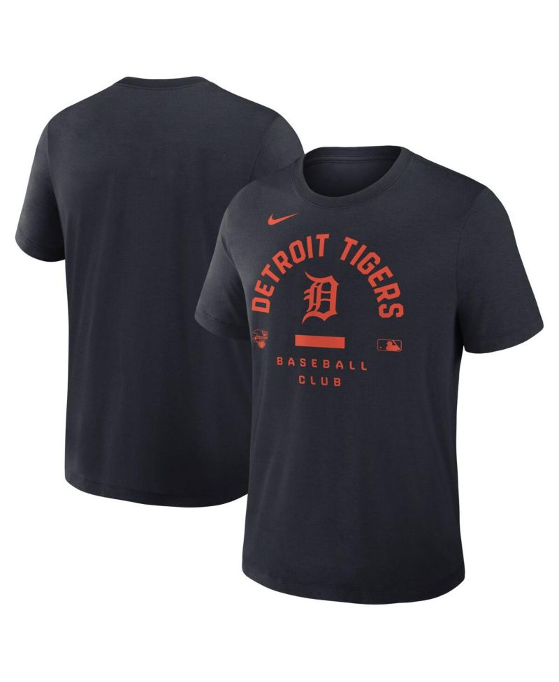 Men's Navy Detroit Tigers Authentic Collection Early Work Tri-Blend Dri-FIT T-Shirt
