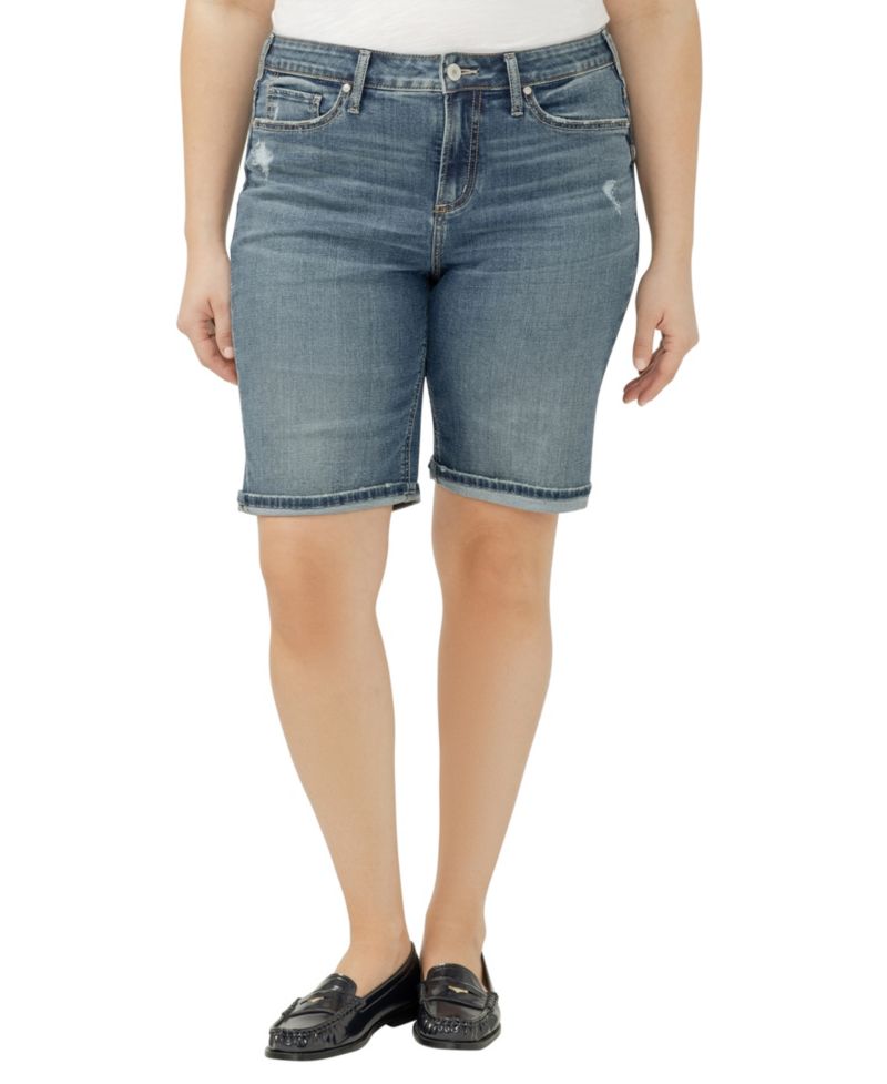 Plus Size Suki Mid Rise Curvy Fit Bermuda Shorts