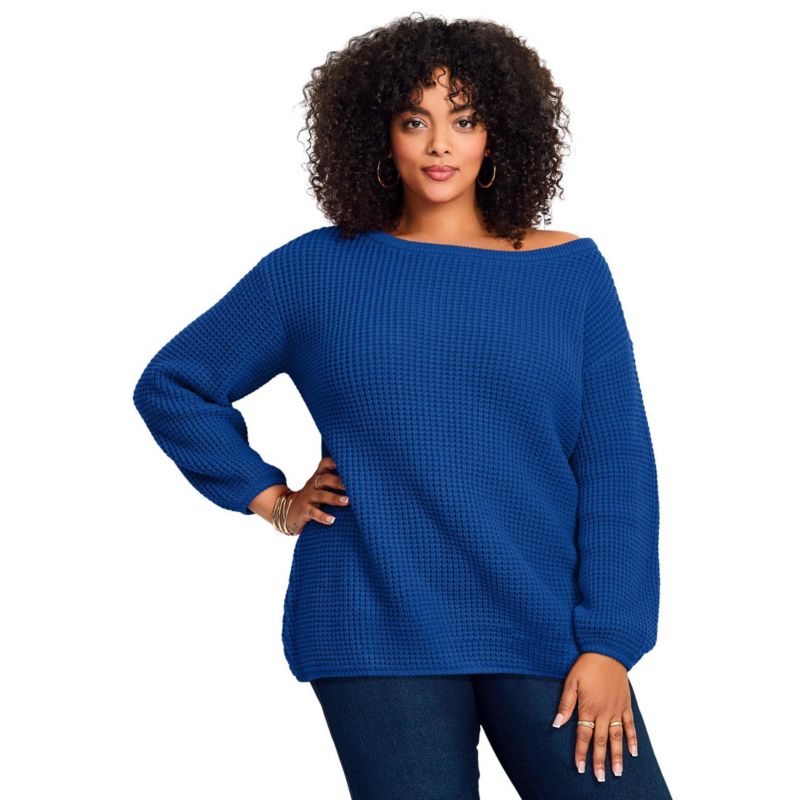 Women's Waffle Stitch Pullover Sweater