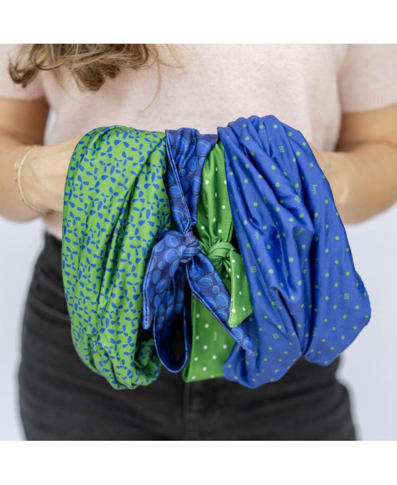Women's Limited Edition Luxe Tube Turban - St. Baldrick's Blue Polka Dot
