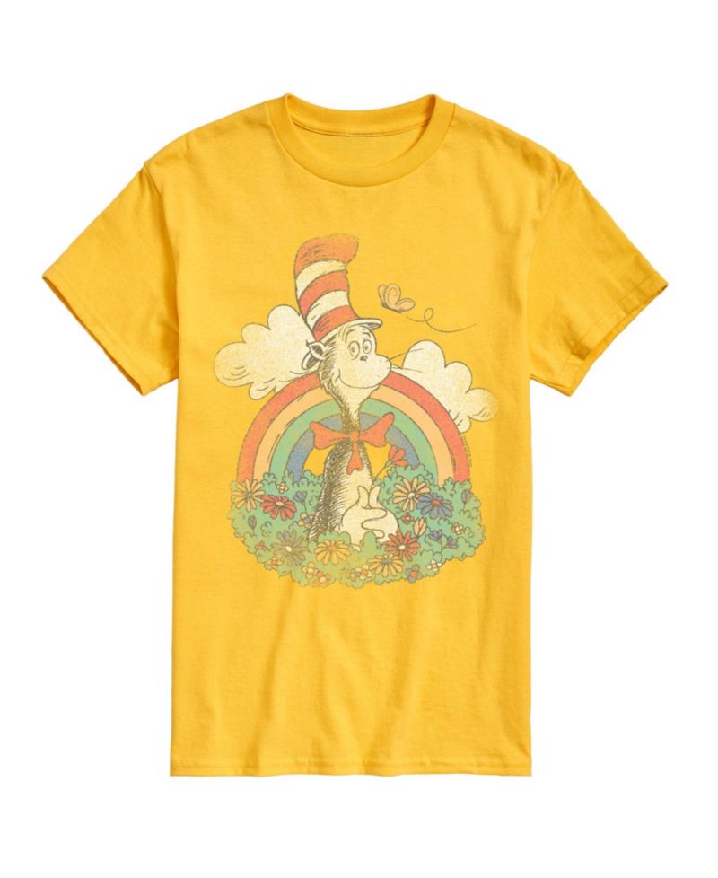 Men's Dr. Seuss Cat In The Hat Spring Vintage Faded Short-Sleeve Graphic T-Shirt