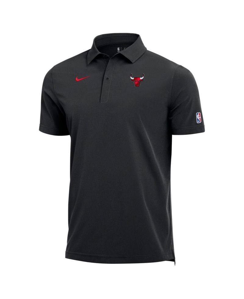 Men's Black Chicago Bulls 2025/26 Authentic Dri-FIT Coaches Polo Shirt