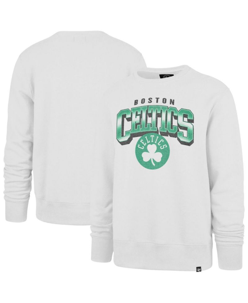 47 Brand Men's Cream Boston Celtics Big & Tall Spotlight Headline Pullover Sweatshirt