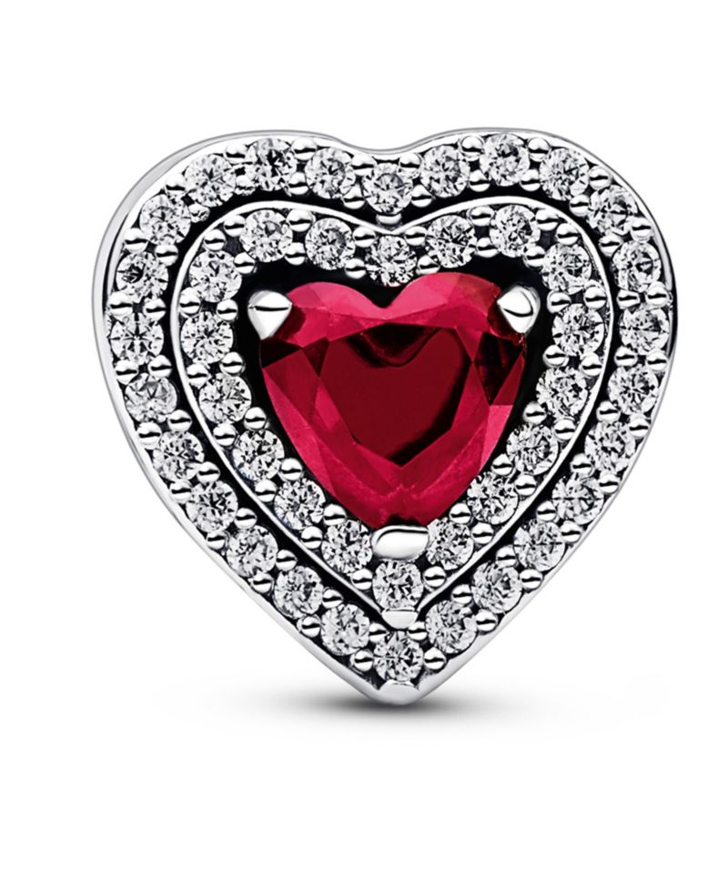 Mixed Stone Sparkling Levelled Heart Charm
