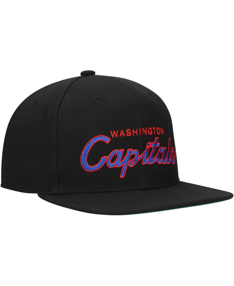 Men's Black Washington Capitals Core Team Script 2.0 Snapback Hat