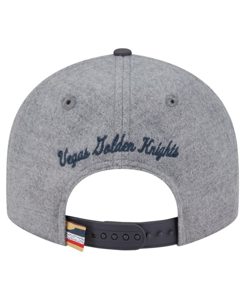 Men's Gray/Black Vegas Golden Knights Wool Pin Low Profile 9FIFTY Snapback Hat