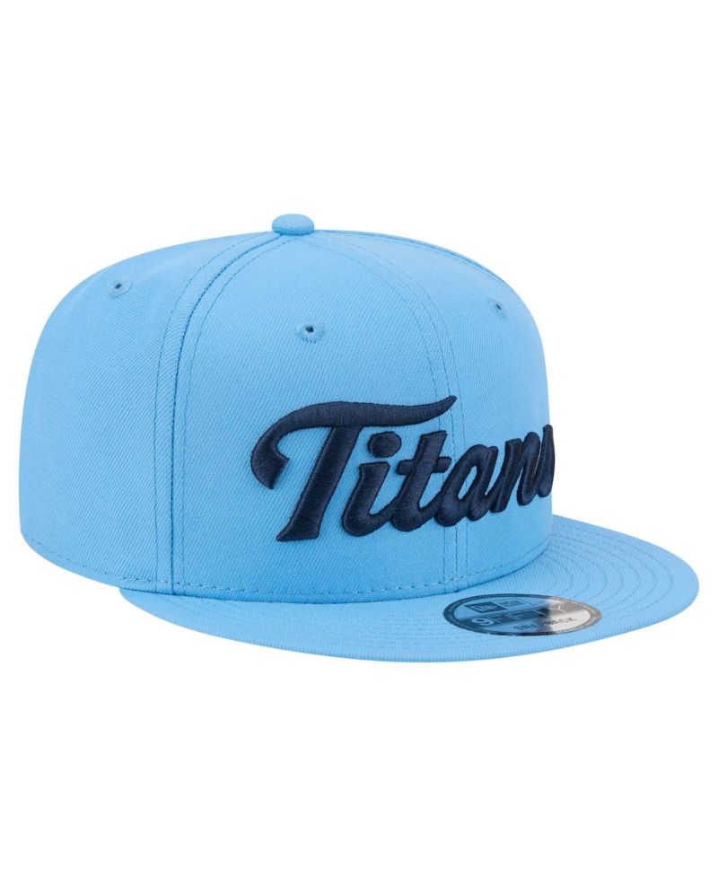 Men's Light Blue Tennessee Titans Script 9FIFTY Snapback Hat