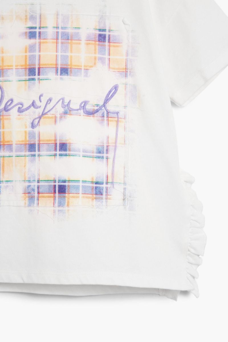 Girls's Short sleeve check t-shirt