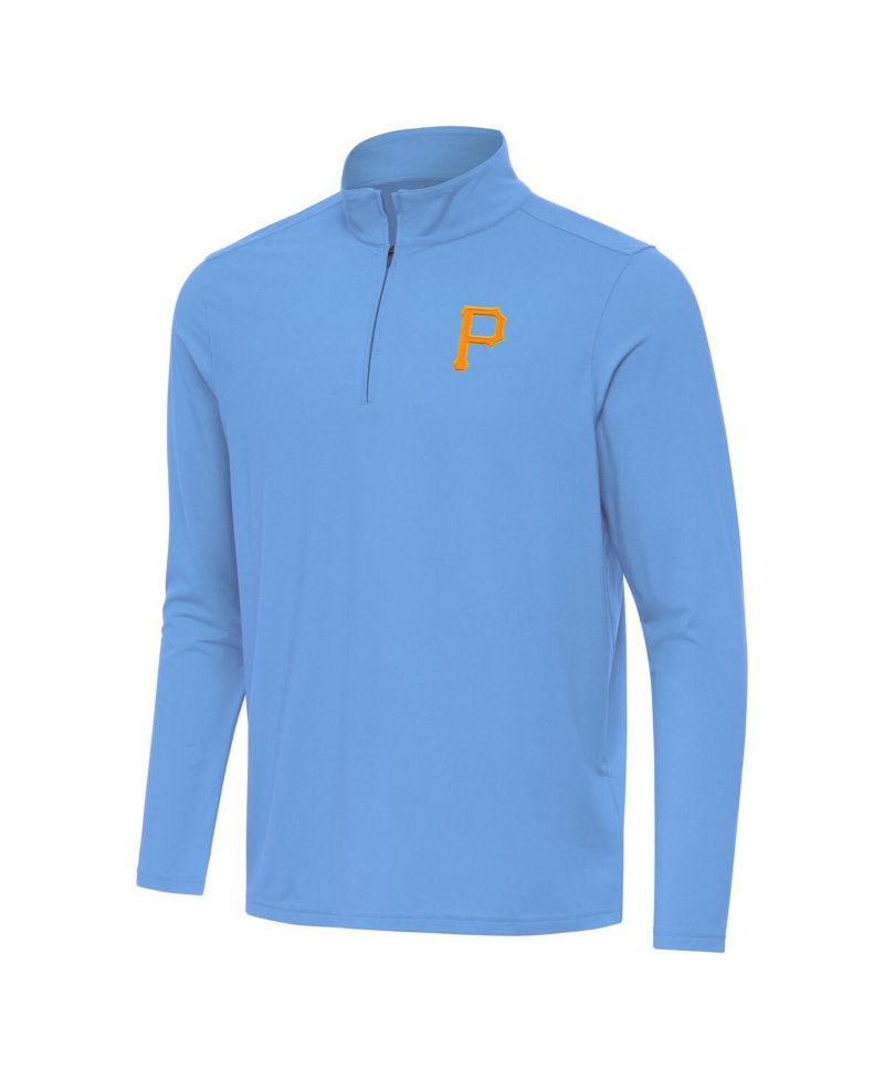 Men's Powder Blue Pittsburgh Pirates Intent Quarter-Zip Sweatshirt