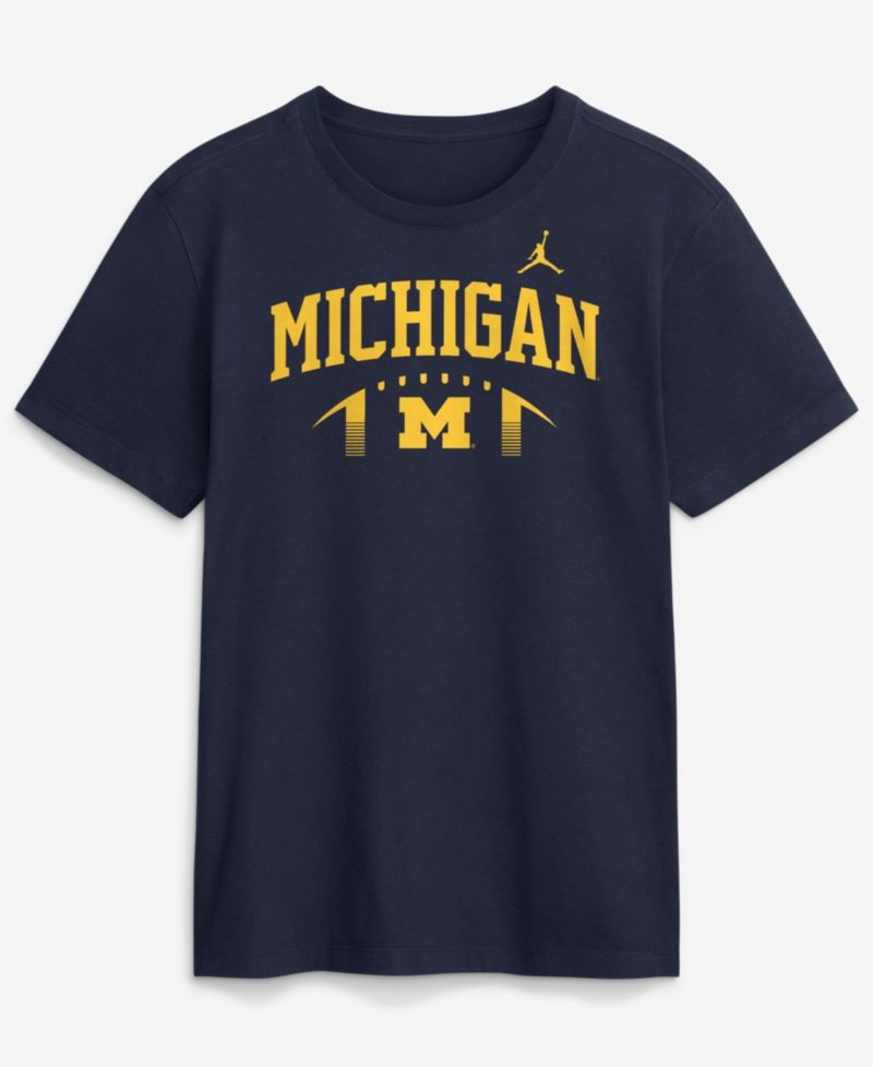 Men's Navy Michigan Wolverines Primetime Football Icon T-Shirt