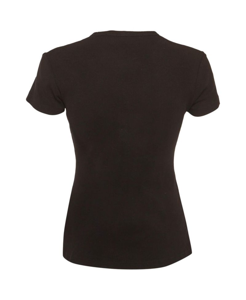 Women's Logo Print Rib Knit T-Shirt