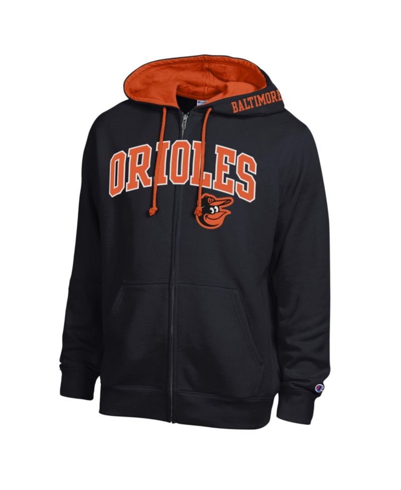 Men's Black Baltimore Orioles Fleece Full-Zip Hoodie