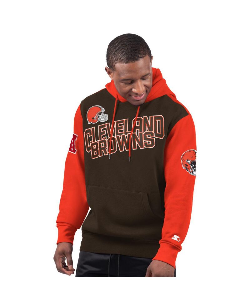 Men's Brown Cleveland Extreme Pullover Hoodie