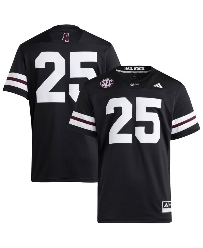 Men's 25 Black Mississippi State Bulldogs Premier Strategy Jersey