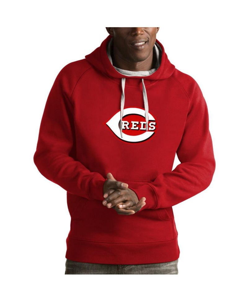 Men's Red Cincinnati Reds Victory Pullover Hoodie