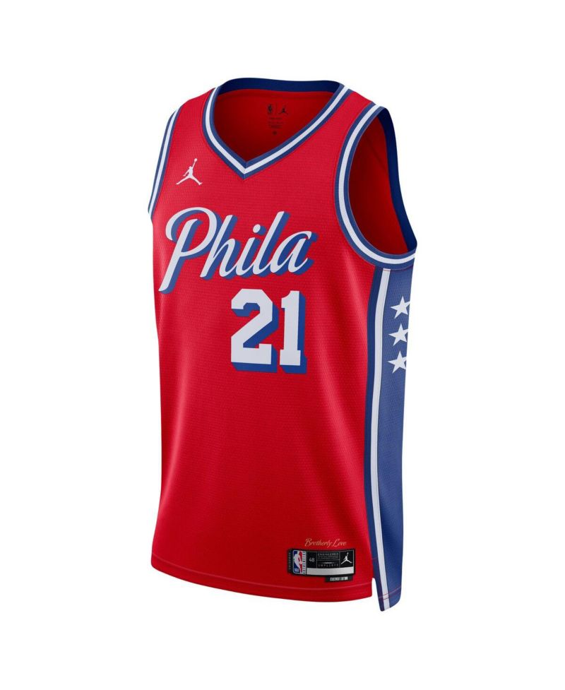 Men's Joel Embiid Red Philadelphia 76ers 2022/23 Statement Edition Swingman Jersey
