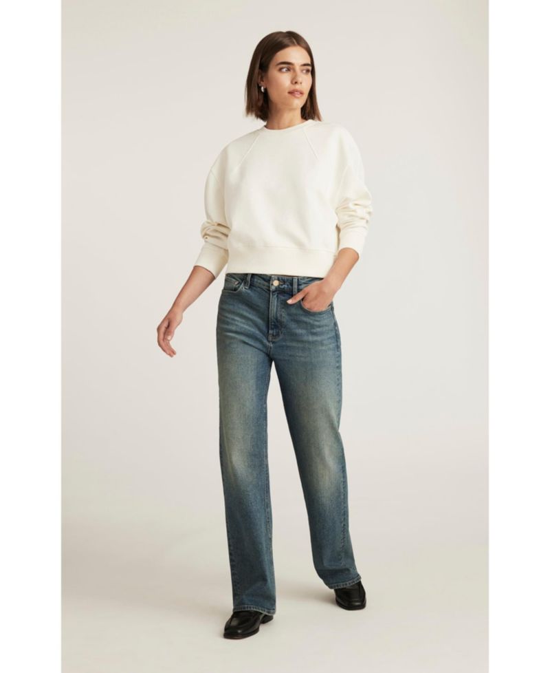 Women's Taylor High Rise Straight Leg In Mid Used Gold Premium