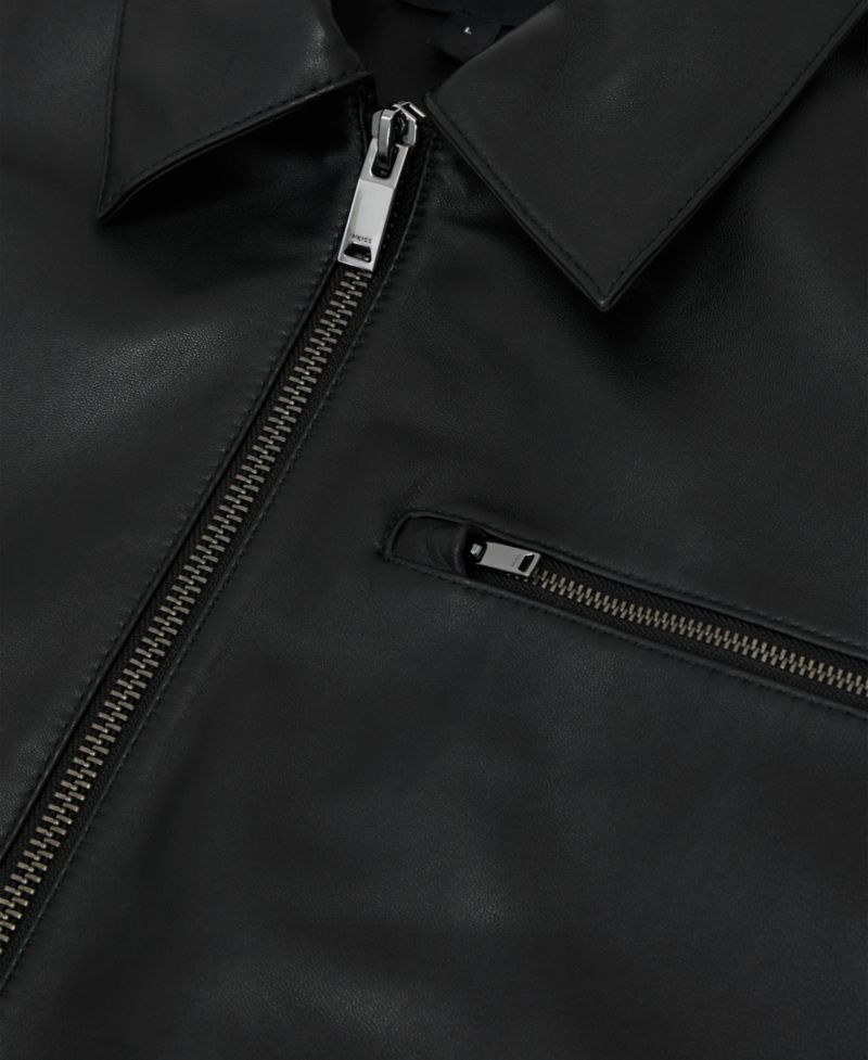Men's Strader Leather Zip-Through Jacket