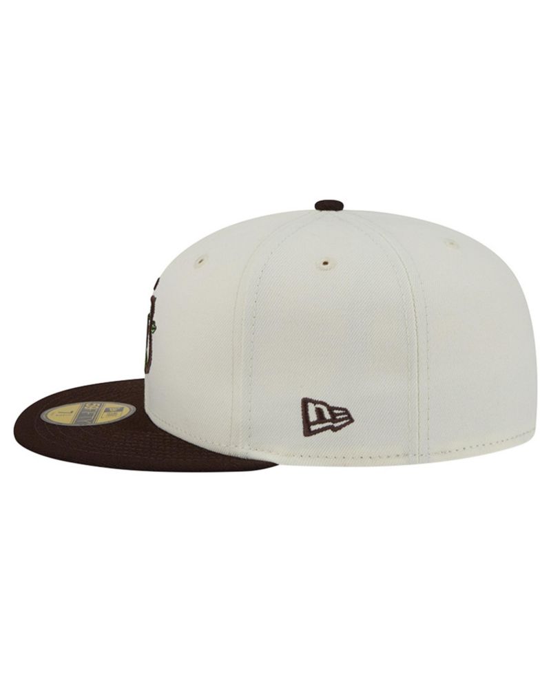 Men's White/Brown San Diego Padres Blossom 59FIFTY Fitted Hat