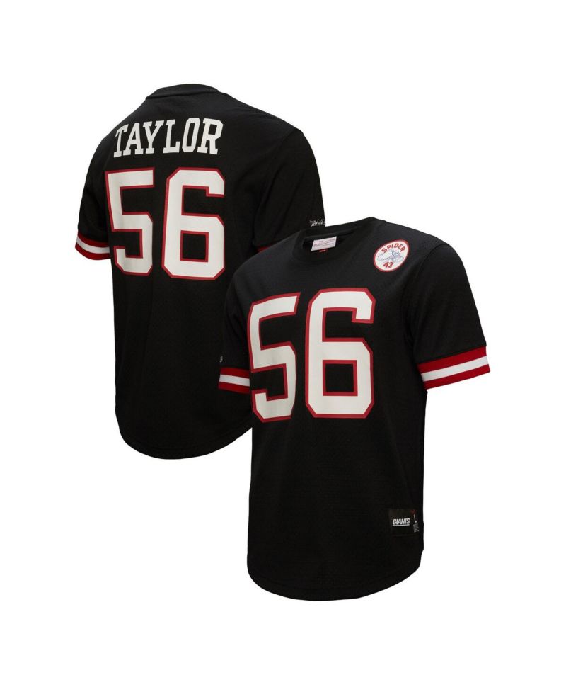Men's Lawrence Taylor Black New York Giants Retired Player Name & Number Mesh Top