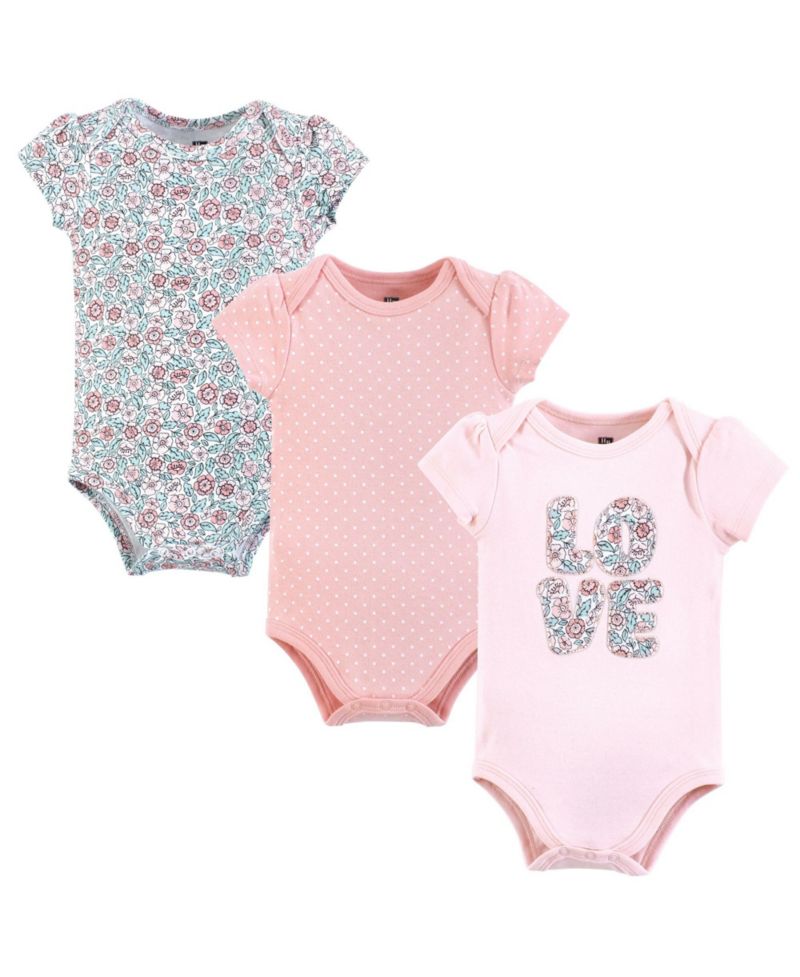 Baby Girls Soft Everyday Cotton Bodysuits 3-Pack