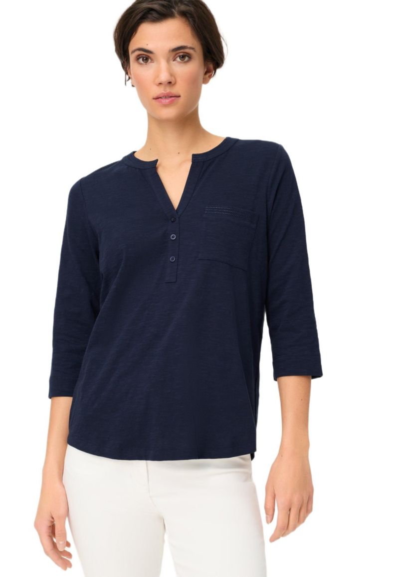 Women's Solid Henley T-Shirt