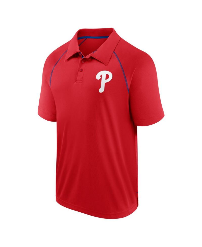 Men's Red Philadelphia Phillies Strong Alone Raglan Polo