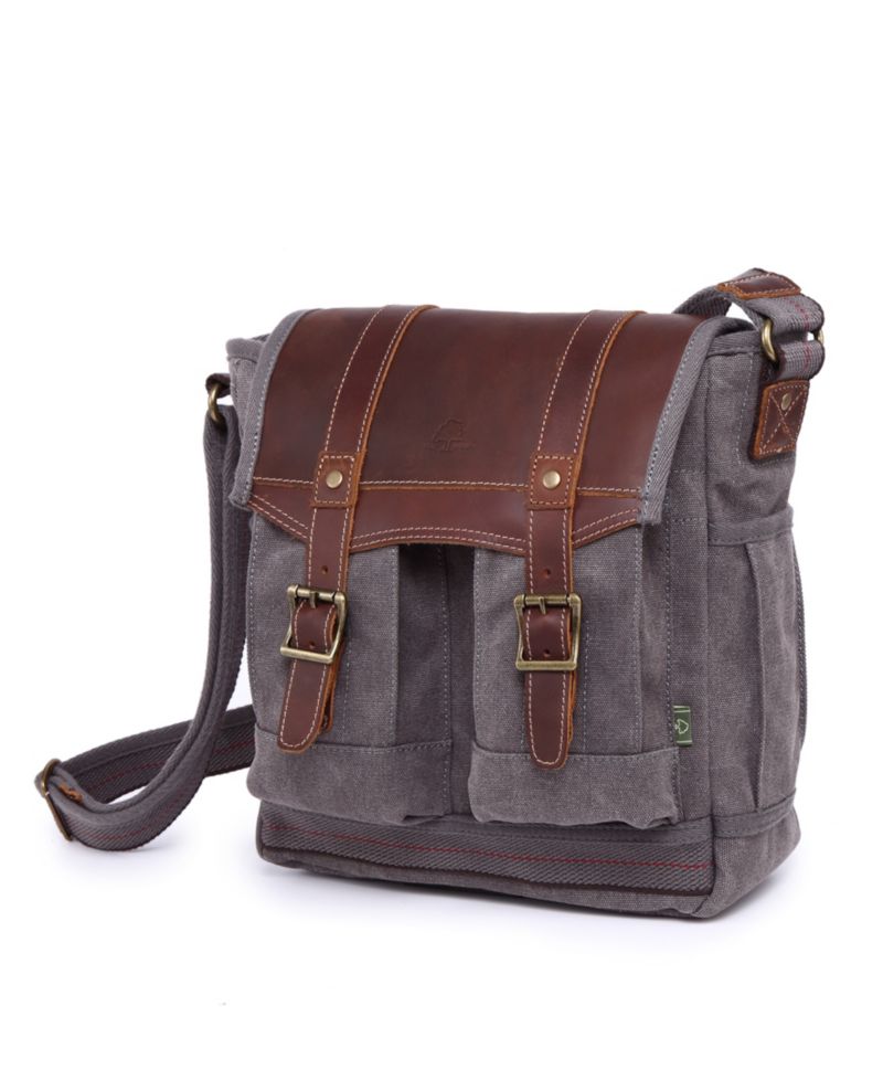 Turtle Ridge 4-Pocket Canvas Crossbody Bag