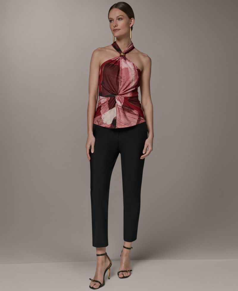 Women's Geometric Printed Halter Neck Top