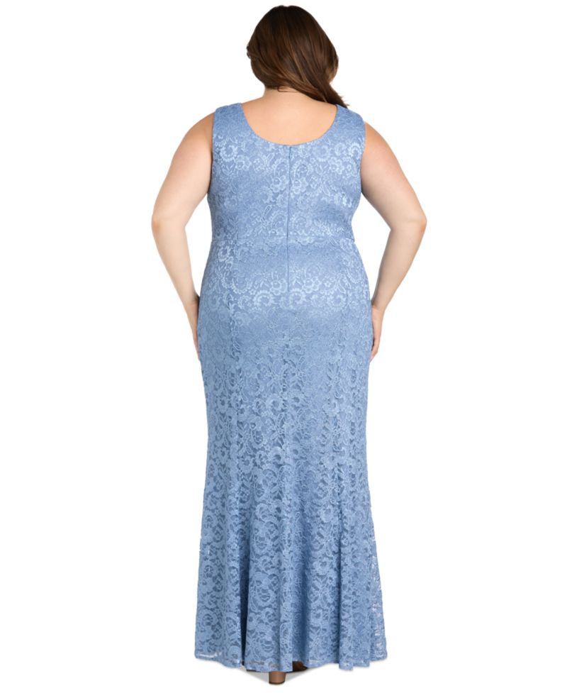 Petite 2-Piece Metallic-Lace Gown & Jacket Set