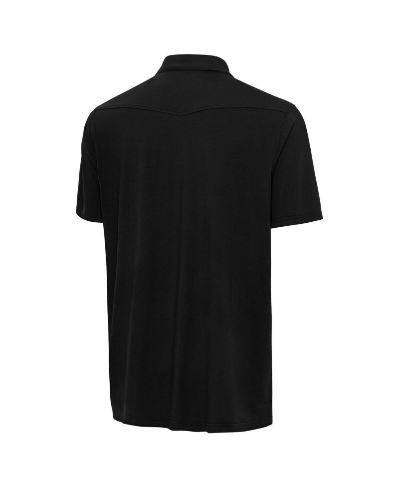 Men's Black Clemson Tigers Golfer Western Polo Shirt