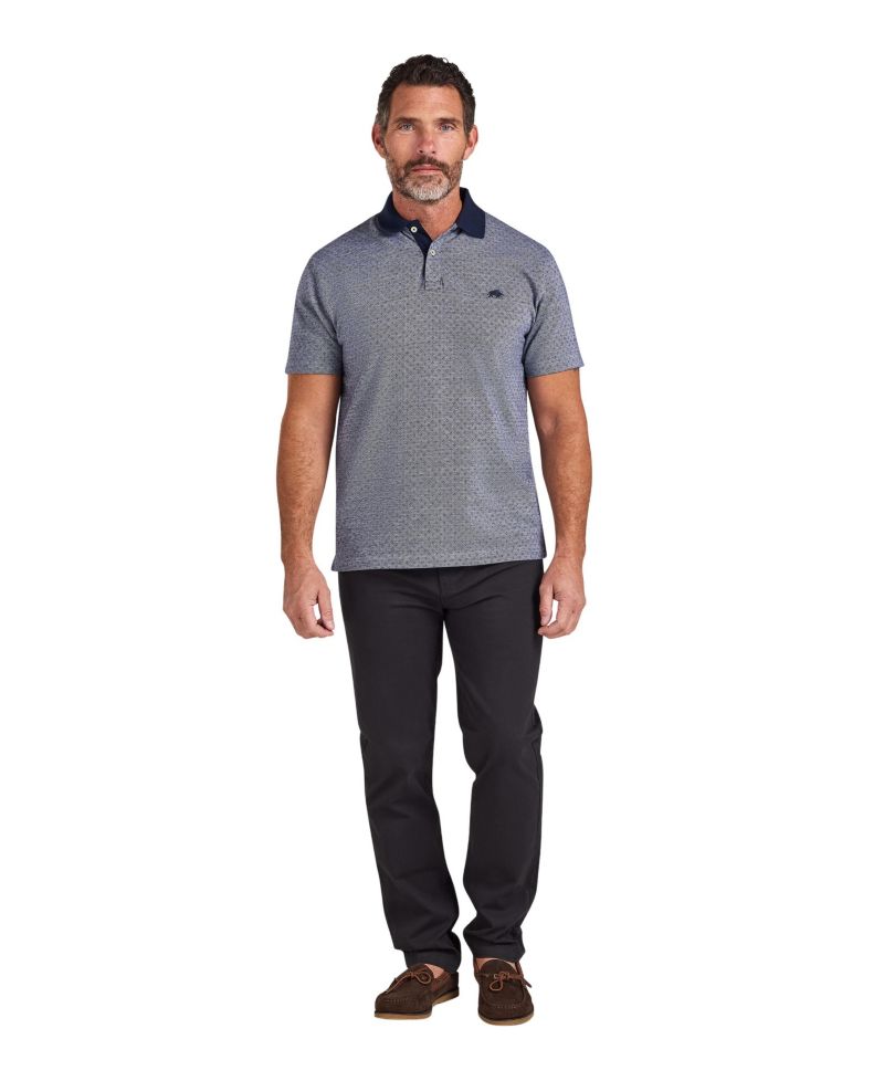 Men's Big & Tall Short-Sleeve Dobby Jersey Polo Shirt