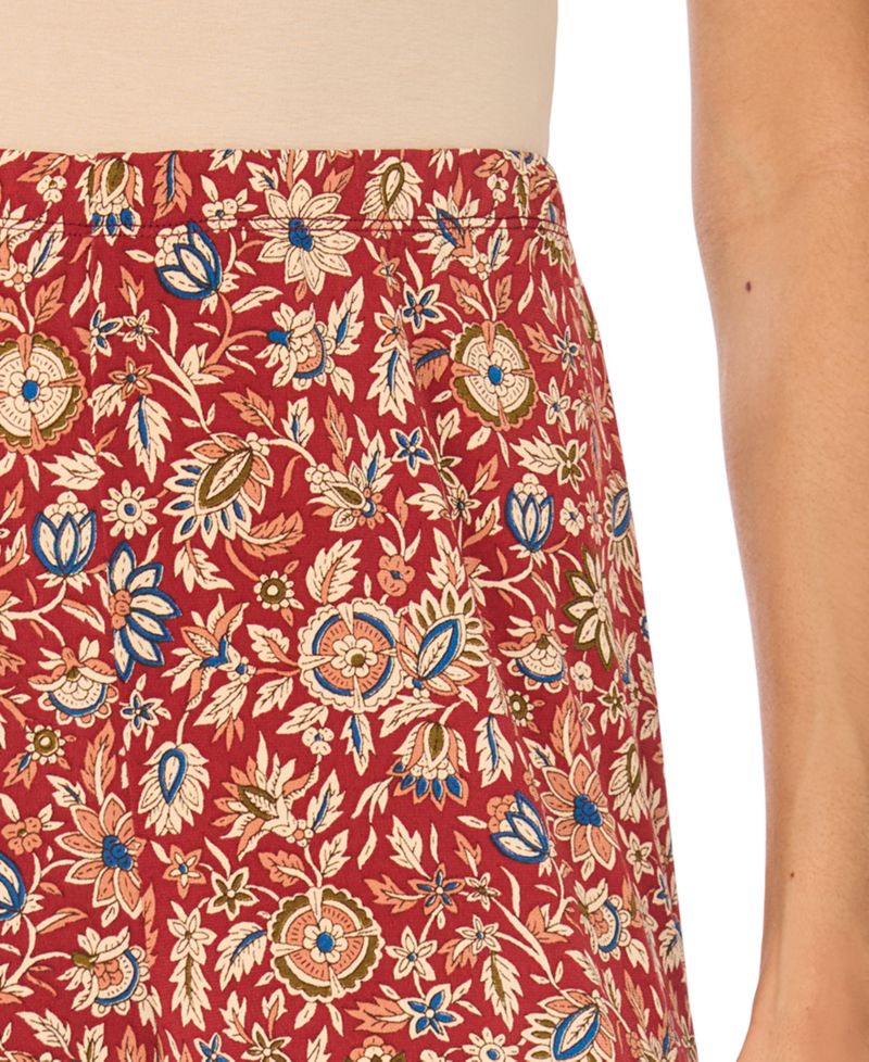 Women's Wide-Leg Pull-On Floral-Print Pants