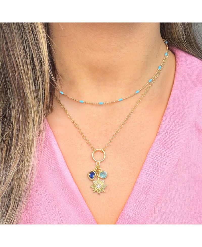 Sunflower Charm Necklace 14K Gold-Plated Sterling Silver