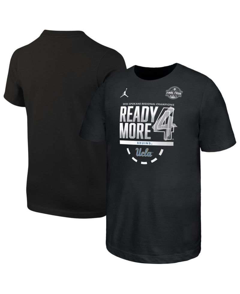 Big Boys and Girls Black UCLA Bruins 2025 NCAA Women's Basketball Tournament March Madness Final Four Locker Room T-Shirt